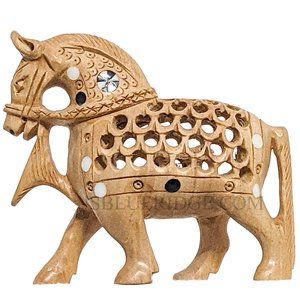 Handcrafted Wooden Horse Jali Design (4 inch)